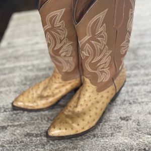Ostrich Cowboy Boots Men's Sz. 7D (Women's 9)